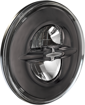 Headlight - Reflector-Style - 7" - Dark Chrome