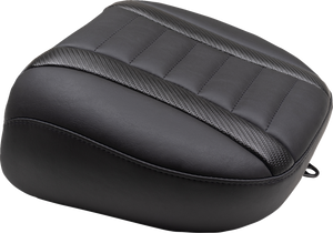 Deluxe Touring Passenger Seat - Black Stitch - Carbon Fiber Inlay - FLH/FLT '23-'24