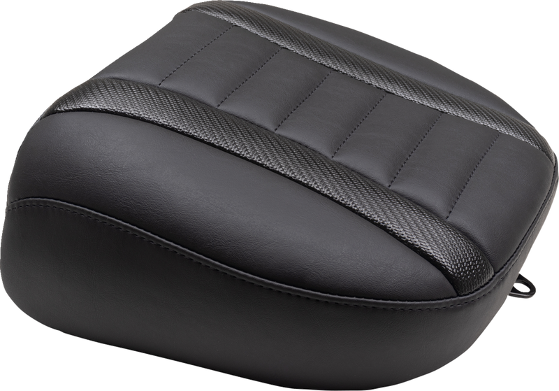 Deluxe Touring Passenger Seat - Black Stitch - Carbon Fiber Inlay - FLH/FLT '23-'24