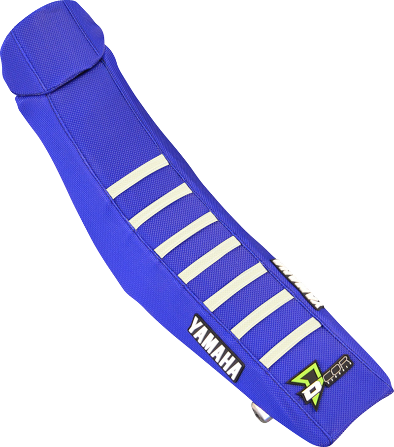 Seat Cover - 17 Star - Blue w/ White Ribs - YZ '22-'26
