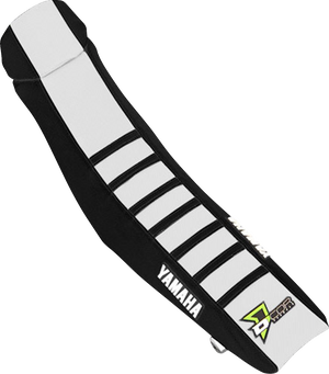 Seat Cover - Black/White w/ Black Ribs - YZ '22-'26