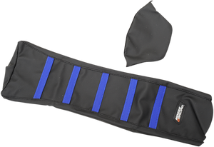 Ribbed Seat Cover - Black Cover/Blue Ribs - Yamaha WR/YZ '18-'24
