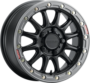 Wheel - Alpha - Front/Rear - Black/with Gunmetal Ring - 17x7 - 4/156 - +25 mm