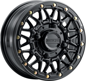 Wheel - Omega Beadlock - Front/Rear - Black with Gloss Black Ring - 15x8 - 4/137 - 0 mm