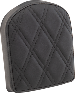 Sissy Bar Pad - Double Diamond - Black - Short - 2" Thick