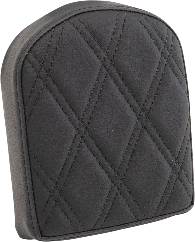 Sissy Bar Pad - Double Diamond - Black - Short - 2" Thick