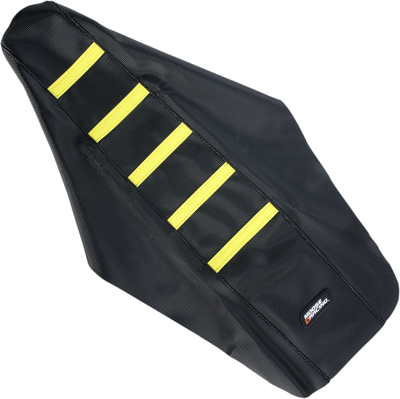 Ribbed Seat Cover - Black Cover/Yellow Ribs - Suzuki RM125/250 '01-'08