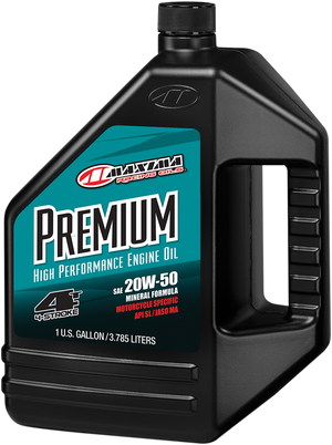 Premium High Performance Mineral 4T Engine Oil - 20W-50 - 1 US gallon
