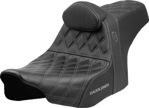 SEAT SDC PERFORMANCE GRIP W/ B/R GREY STITCH