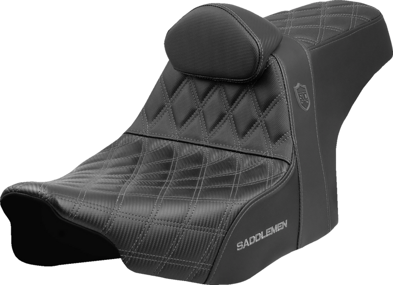 SEAT SDC PERFORMANCE GRIP W/ B/R GREY STITCH