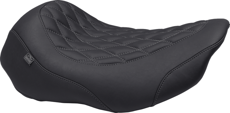 Wide Tripper™ Seat - Solo - Gun Metal Stitching - FLT/FLH '23-'25