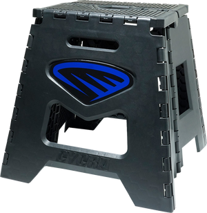 Moto Stand - Folding - Black with Blue Decal