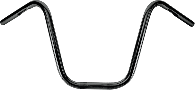 1" Narrow Bottom Ape Hanger Handlebar - 12" - Black