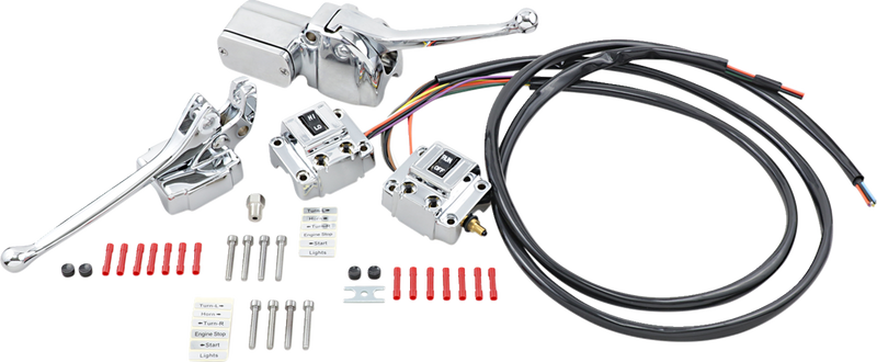Handlebar Control Kit - w/ Switch - '72-'81 - Chrome