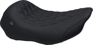 Wide Tripper™ Seat - Solo - Sky Blue Stitching - FLT/FLH '23-'25