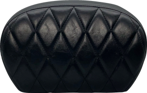 Sissy Bar Pad - Large - Vinyl - Single Diamond - Shiny Black
