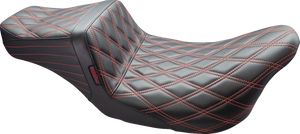 Tailwhip Seat - Double Diamond w/ Red Thread - Black - FL '08-'24