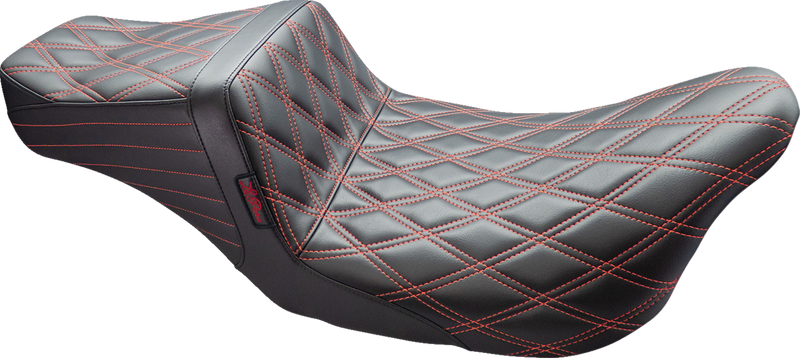 Tailwhip Seat - Double Diamond w/ Red Thread - Black - FL '08-'24