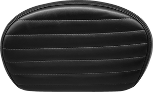 Sissy Bar Pad - Medium - Pleated - Shiny Black
