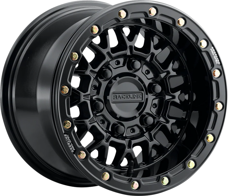 Wheel - Omega Beadlock - Front/Rear - Black with Gloss Black Ring - 15x7 - 6/5.5 - +38 mm