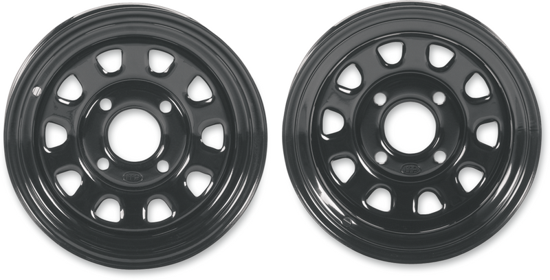 Delta Steel Wheel - Rear - Black - 12x7 - 4/110 - 2+5