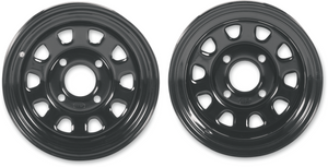 Delta Steel Wheel - Front/Rear - Black - 12x7 - 4/156 - 4+3