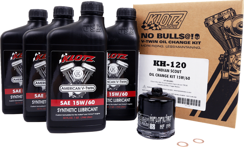 Oil Change Kit - Indian Scout - 15W-60