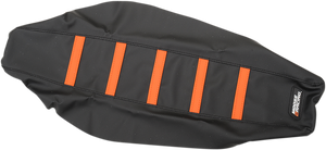 Ribbed Seat Cover - Black Cover/Orange Ribs - KTM SX85 '18-'24