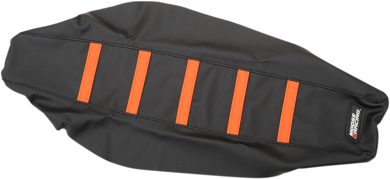Ribbed Seat Cover - Black Cover/Orange Ribs - KTM SX85 '18-'24