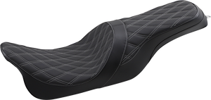 Forward Positioned Predator 2-Up Seat - Double Diamond - Silver Stitched - FL '08-'23