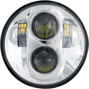 LED Headlight - 5-3/4" - Chrome