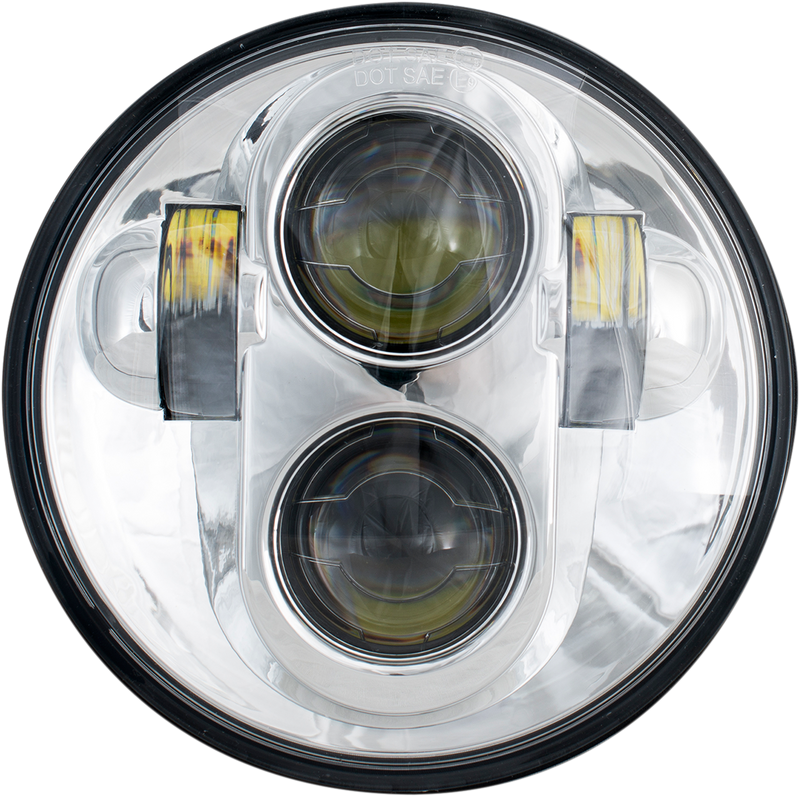 LED Headlight - 5-3/4" - Chrome