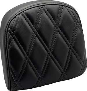 Sissy Bar Pad - Small - Double Diamond - Dull Black