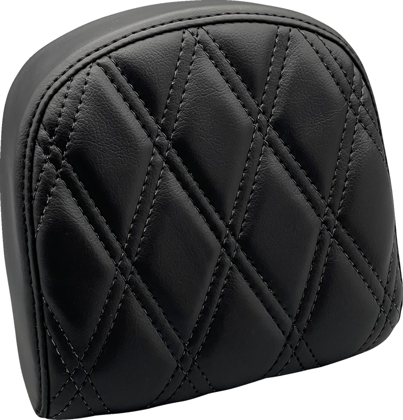 Sissy Bar Pad - Small - Double Diamond - Dull Black