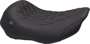 Wide Tripper™ Seat - Solo - Dark Cherry Stitching - FLT/FLH '23-'25
