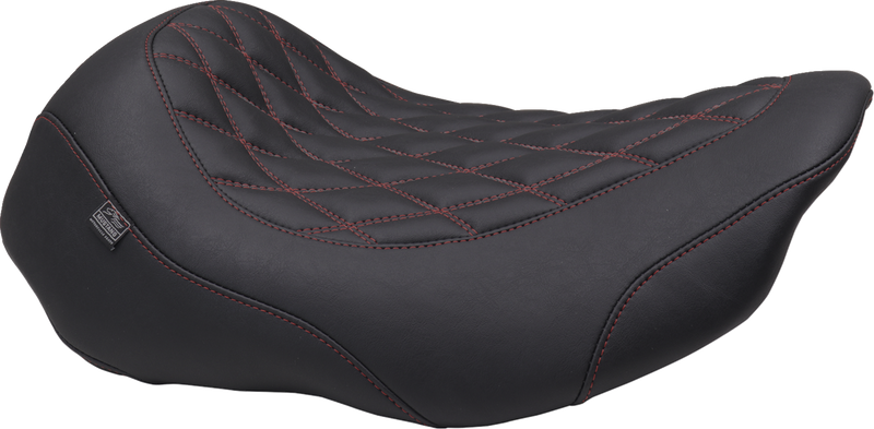 Wide Tripper™ Seat - Solo - Dark Cherry Stitching - FLT/FLH '23-'25