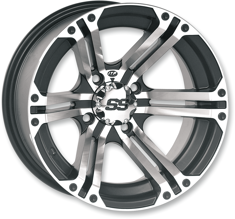 Wheel - SS212 - Rear - Machined Black - 12x7 - 4/110 - 2+5