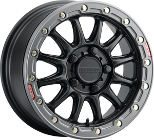 Wheel - Alpha - Front/Rear - Black/with Gunmetal Ring - 15x10 - 4/137 - +10 mm