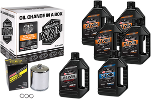 Evolution Mineral 20W-50 Oil Change Kit - Chrome Filter