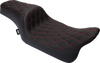 Predator 1Up Seat - Vinyl - Double Diamond Red Stitch - FLH '08-'23 - view 1