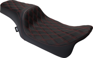 Predator 1Up Seat - Vinyl - Double Diamond Red Stitch - FLH '08-'23