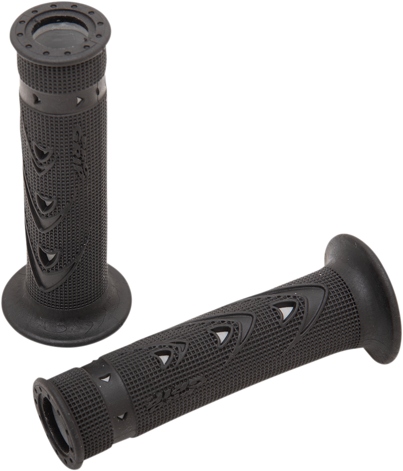 721 Dual Density Sportbike Grips - Open Ends - Black