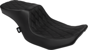 Predator 2-Up Seat - Vinyl - Double Diamond Black Stitch - w/o Backrest - FLTR/FLHX '23-'24