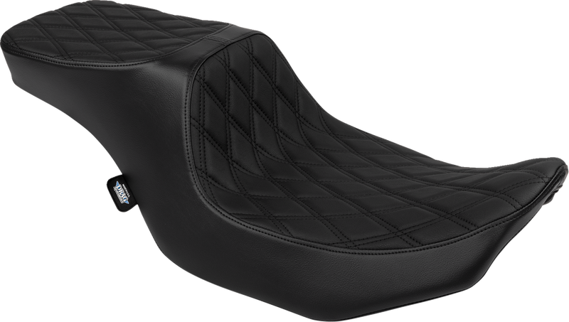 Predator 2-Up Seat - Vinyl - Double Diamond Black Stitch - w/o Backrest - FLTR/FLHX '23-'24