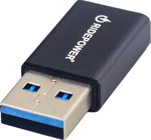 Male USB to Female USB-C Adapter - Power - Compact - Black