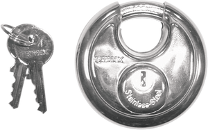 Stainless Steel Round Padlock - Keyed