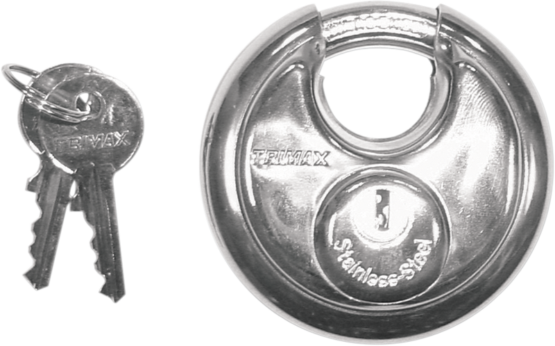 Stainless Steel Round Padlock - Keyed