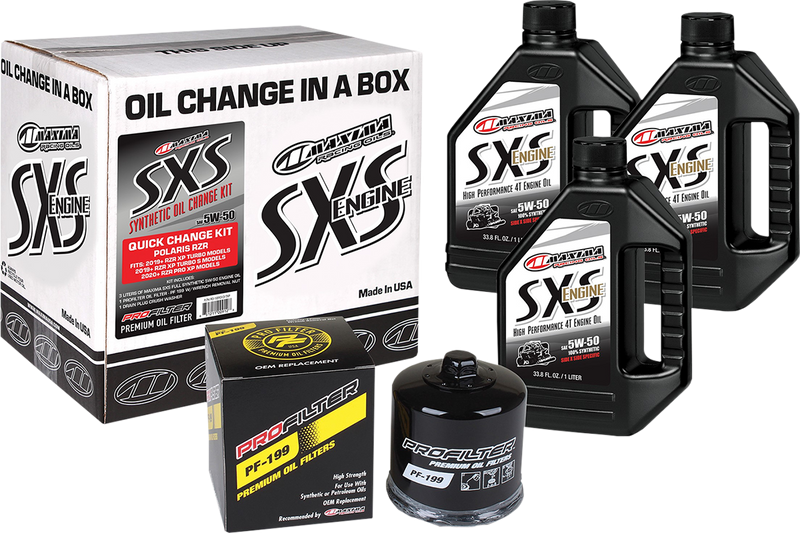 SXS Synthetic Oil Change Kit - Polaris Turbo - 5W-50
