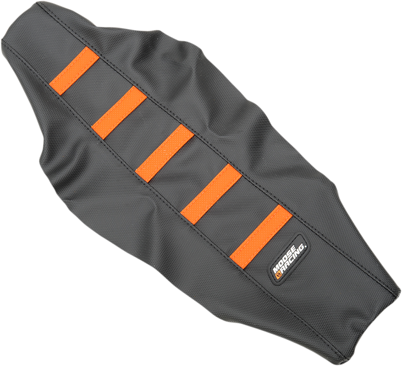 Ribbed Seat Cover - Black Cover/Orange Ribs - KTM 65 '17-'23