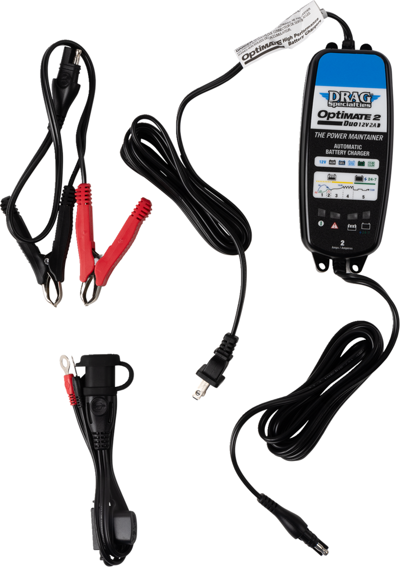 Drag Specialties Battery Charger - Optimate 2 Duo